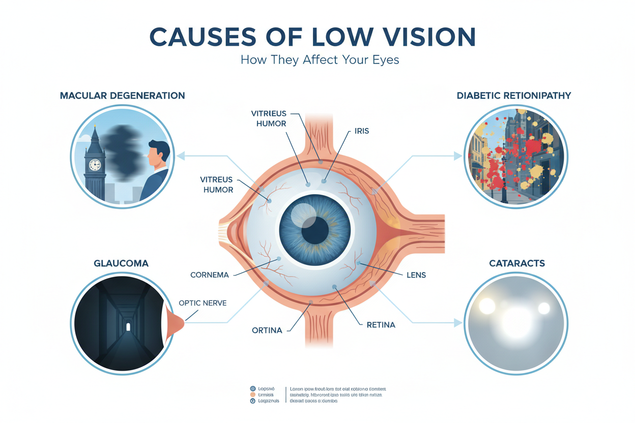 Causes of Low Vision and How They Affect Your Eyes – Eyeglass Boutique